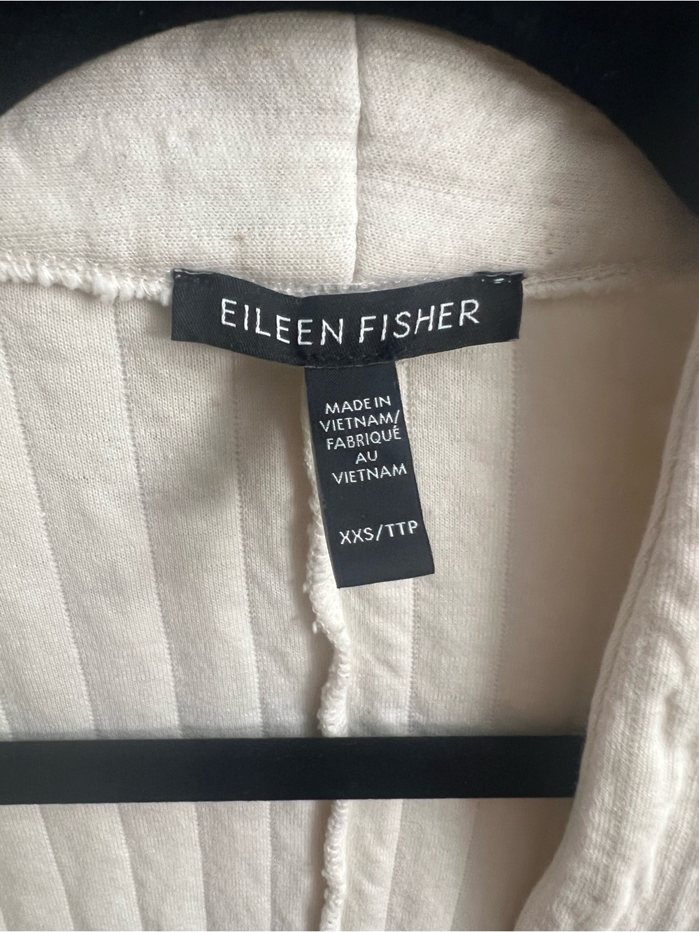 Eileen Fisher Organic Cotton Quilted Open Front Cardigan XXS - Picture 4 of 5